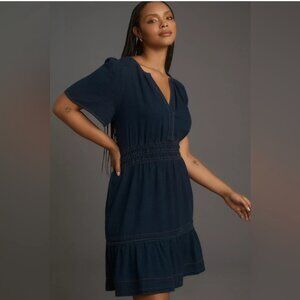 Anthropologie The Somerset Mini Dress Denim Edition 2X VGUC